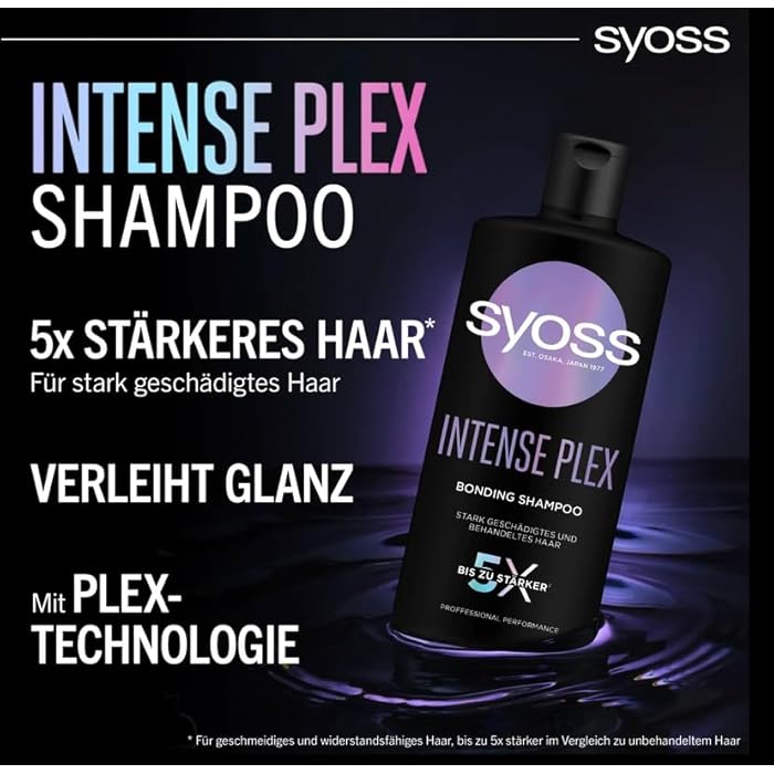 Syoss Intense Plex Bonding Shampoo, 5X More Strength, For Heavily Damaged Hair, Professional Performance - Image 2