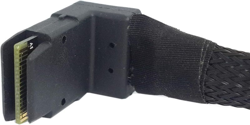 Cablecc 1m SFF-8087 Mini SAS 4i 36 Pin to 36Pin Right 90DEGREE Angled Cable - Image 2