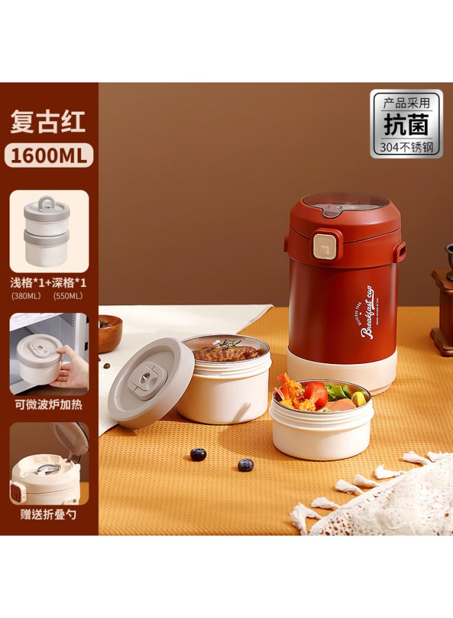 Multi-layer Insulation Bucket Household Office Workers Portable Insulation Box Small Insulation Bucket 24-hour Insulation Lunch Box Super Long