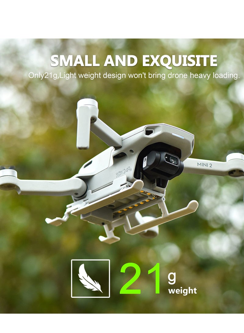 SOLARAE جهاز هبوط مزود بإضاءة LED لطائرات DJI Mini 2 و Mini SE و Mavic Mini، حامل ثلاثي قابل للطي مع إضاءة طيران ليلية، ملحق حماية لتمديد الطائرة باللون الأصفر - Image 4