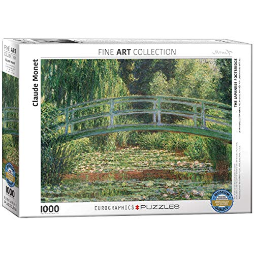 EuroGraphics The Japanese Footbridge by Claude Monet (1000 Piece) Puzzle (6000-0827) , Green - Image 1