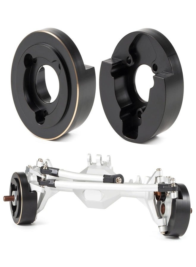 ZMHOBBY Machined Brass Portal Knuckle Weights - Low Offset for Vanquish Currie Portal F9 SCX10-II and VS4-10 Ultra Offset Front Axle - 128g Each, Low Center of Gravity Upgrade - Image 1