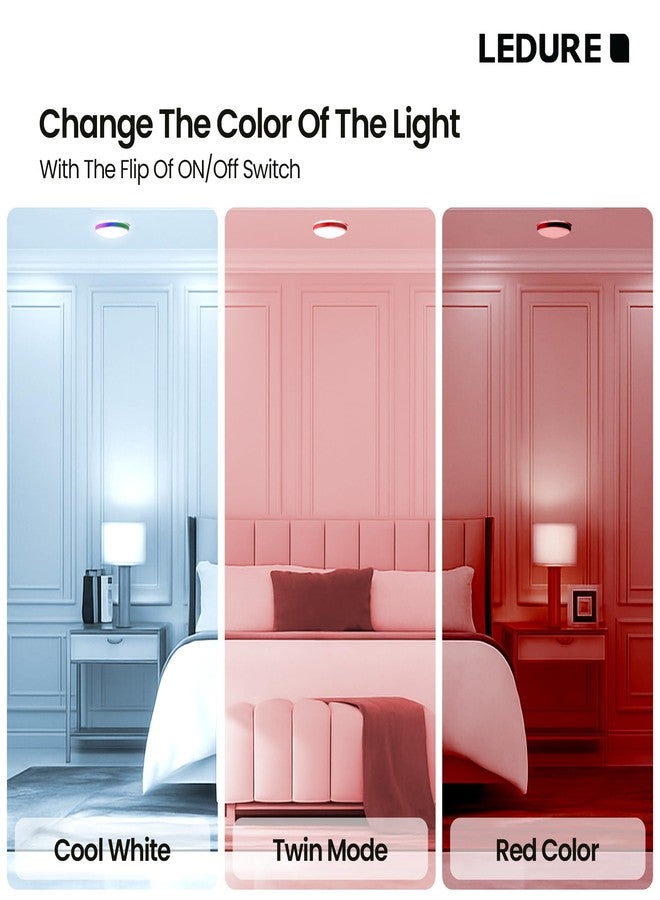 LEDURE Nova 8W+8W False Ceiling LED Downlight | Cool White+ Red Pack of 1| 2-in1 Round Junction LED Light for Home & Offices - Image 4
