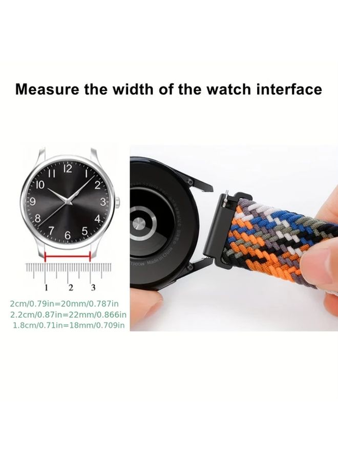 أحزمة ساعات سريعة الفك من النايلون مقاس 18 مم مجموعة من لونين مختلفين (قطعتان) - Image 2