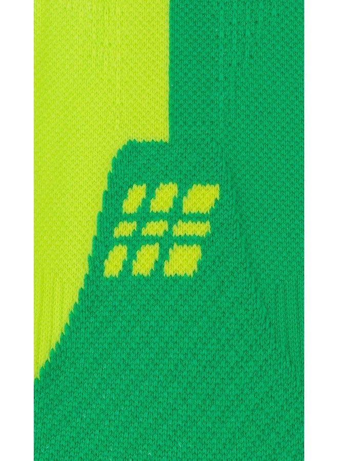CEP Core Run Half & Half Mid Cut Socks, Green/Lime, Unisex, LG - Image 5