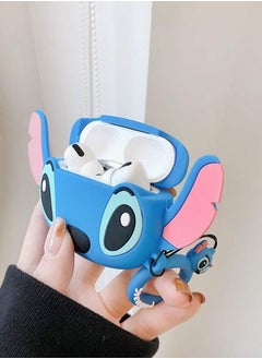 STITCH Compatible with Stitch AirPods Pro, AirPods Pro 2 Protective Silicone Cute Funny Kawaii for Stitch AirPods Case, Kids Teens Boys Girls Cartoon 3D Cover for AirPods Case Stitch with Ring (Big Ear Blue Stitch)  - Image 3