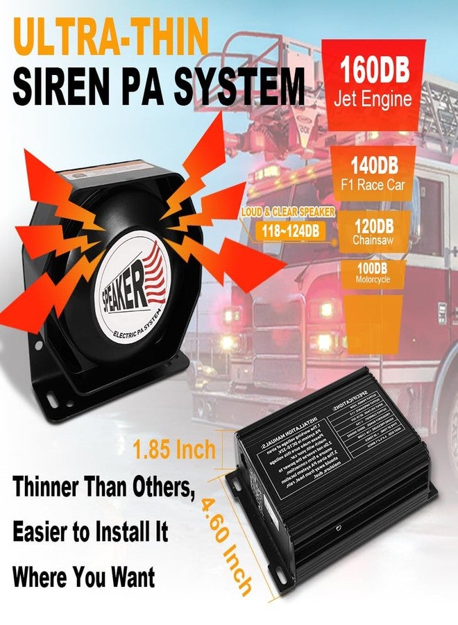 LRTER Emergency Police Siren 200W Multi-Tones PA System Slim Speaker Sirens with Handheld Controller & Mic Microphone Warning Electronic Alarm Horn Kit for Tow Truck Car Vehicles Pickup UTV ATV POV RV - Image 2