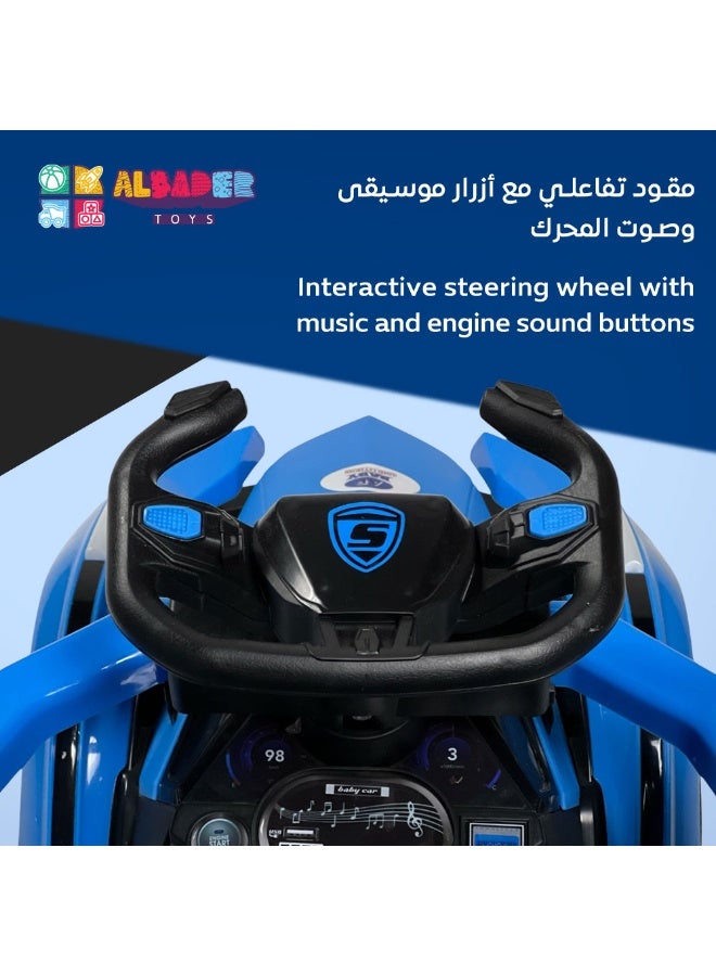 ALBADER Ride On Push Car For Kids With Parent Handle, Toddler Ride On Car With Lights And Music, Push Car With Removable Safety Guards And Footrest, Kids Ride On Toy Car Indoor Outdoor, Ride On Car For Toddlers Ages 1 To 5 - Image 4