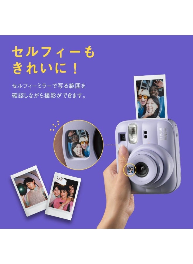 Fujifilm INSTAX Mini 13 Instant Camera Dreamy Purple | Compact Instant Print Camera | Automatic Exposure | Selfie Mode | Portable Photo Camera - Image 3