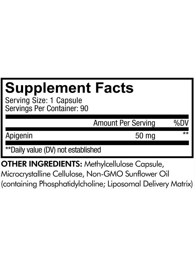 Codeage Liposomal Apigenin Supplement, 3-Month Supply, Daily Flavonoid Chamomile Extract, Liposomal Phospholipid Complex, Non-GMO Sunflower Oil, Phosphatidylcholine Vegan Blend, Gluten-Free, 90 Count - Image 2