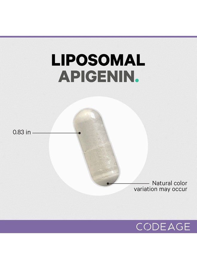 Codeage Liposomal Apigenin Supplement, 3-Month Supply, Daily Flavonoid Chamomile Extract, Liposomal Phospholipid Complex, Non-GMO Sunflower Oil, Phosphatidylcholine Vegan Blend, Gluten-Free, 90 Count - Image 3