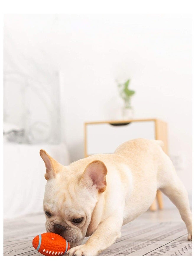 لعبة كُرة للكلاب، ألعاب مضغ للكلاب، ألعاب صاخبة للحيوانات الأليفة مع ورق مخرش، ألعاب تفاعلية، مضغ، ومتانة لجرو الكلاب والكلاب متوسطة الحجم. كرة برتقالية. - Image 3