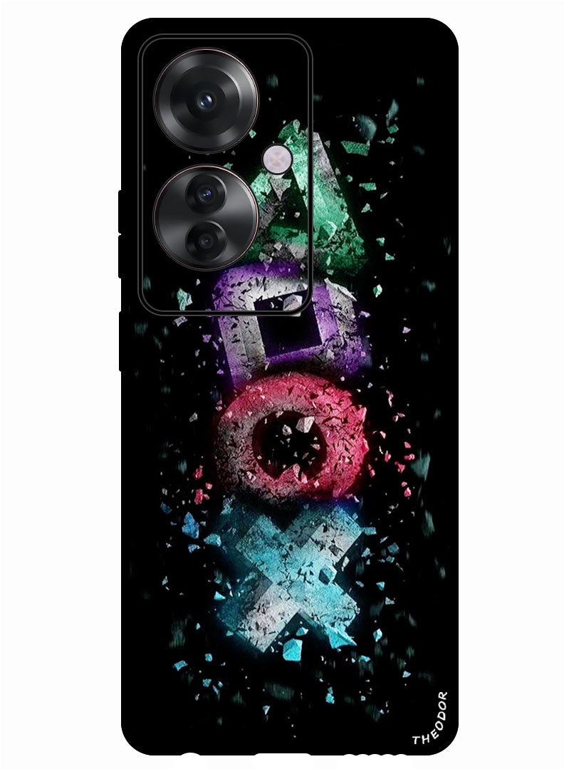 Theodor Protective Case Anti Scratch Shock Proof Bumper Cover For Oppo F25 Pro PS symbols - Image 1