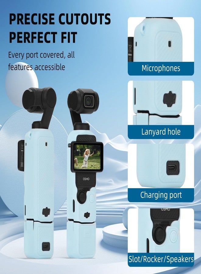 BRDRC غطاء سيليكون BRDRC Pocket 3، غطاء حماية للعدسة، غطاء مقاوم للخدش، متوافق مع ملحقات DJI OSMO Pocket 3 Creator Combo (أصفر) - Image 4