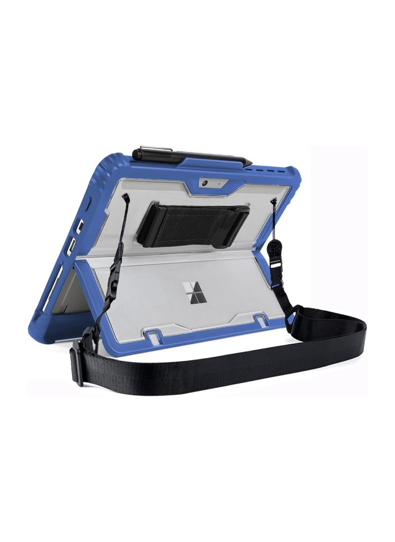 General Case for Microsoft Surface Pro 11 (2024), Clear Durable Drop Proof Smart Tablet Case with Hand Strap, Pen Holder and Shoulder Strap 