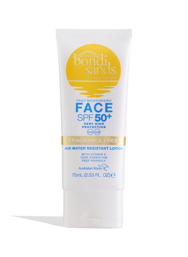 BONDI SANDS Daily SPF 50+ Facial Sunscreen Lotion - Lightweight & Non-Greasy, Absorbs Quickly and Won't Clog Pores for Everyday Protection (75 ml) - Image 1