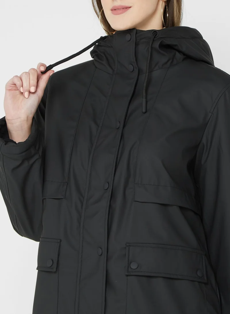 Jacqueline de Yong Pocket Detail Longline Coat