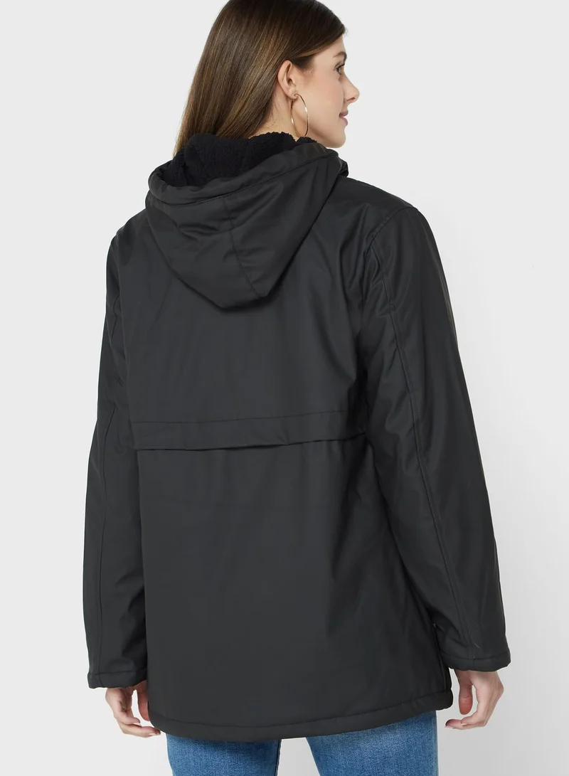 Jacqueline de Yong Pocket Detail Longline Coat