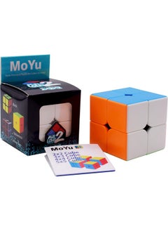 Kiditos Kiditos MoYu Meilong Cubing Classroom 2X2 Cube Stickerless Speed Cube Magic Cube Puzzle (Solve Method Included), 50mm Size  - Image 1