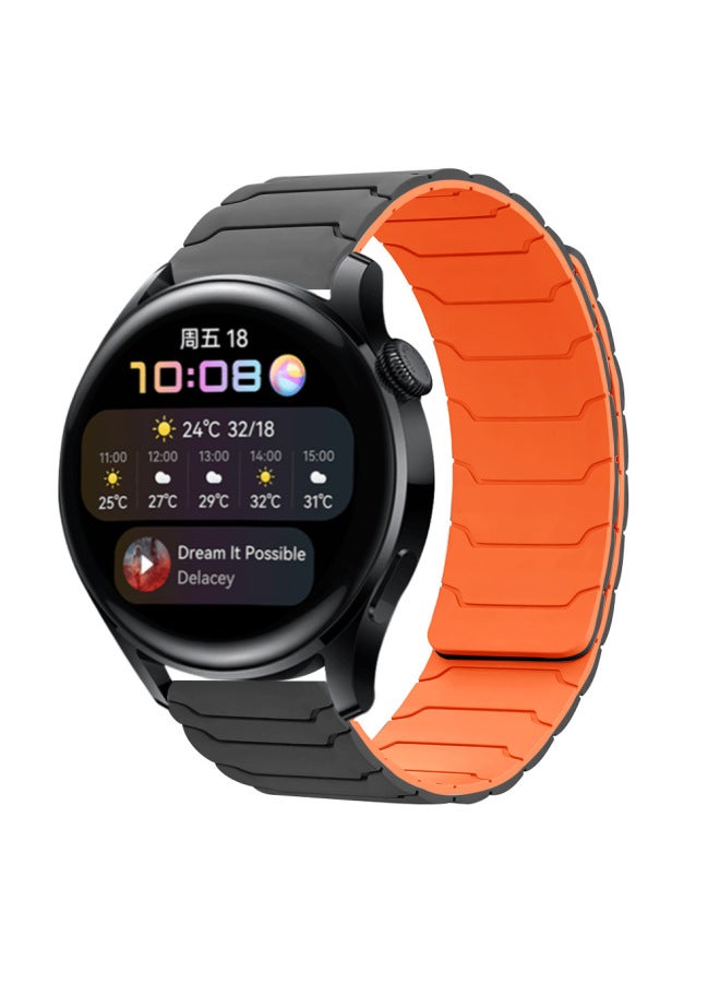 Suitable For Samsung Watch567 Watch Strap Huawei Gt3/4/5 Huami Armor Warrior Silicone Magnetic Watch Strap 