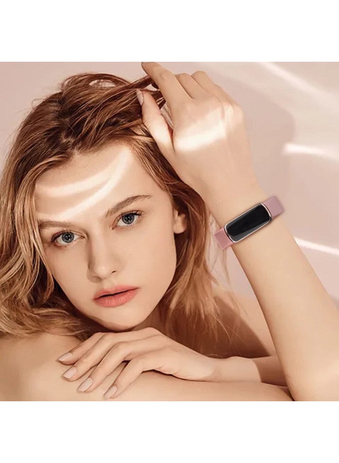 Tobfit Band Replacement for Fitbit Luxe Band, Sport Silicone Flexible Watch Strap Replacement Wristbands for Fitbit Luxe Bands Women Men, Small, Metallic Rose Gold - Image 4