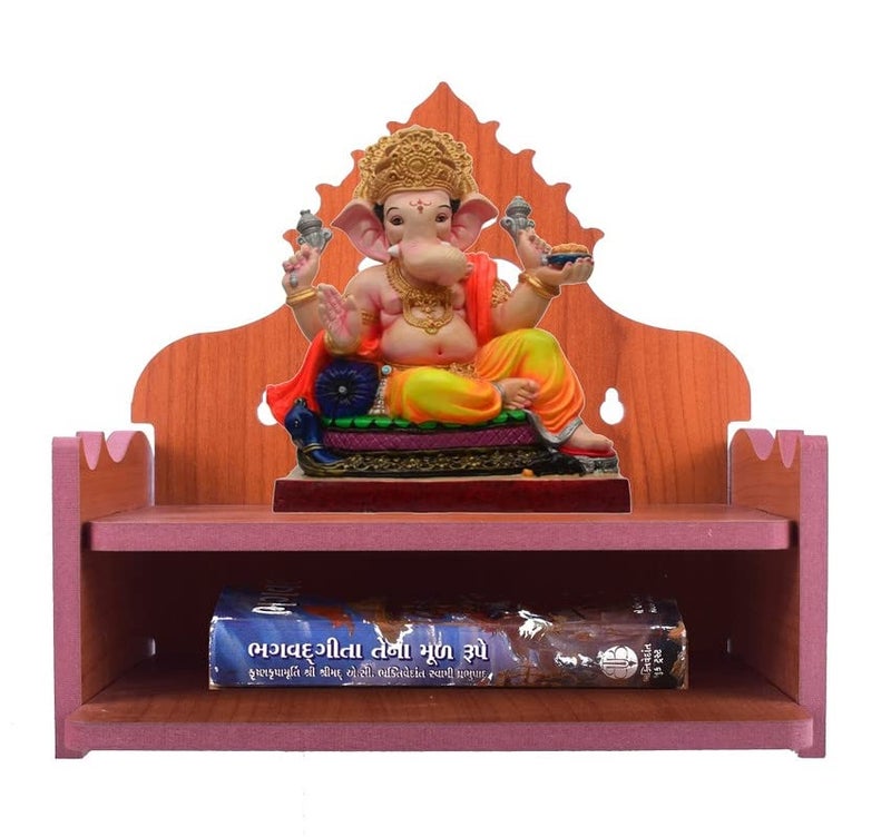 YIXT Handmade Beautiful Wooden TempleHome TemplePuja MandirWall Hanging and Table Top Home Mandir TempleHome Decor Beautiful Wooden Temple by YIXT580 Small