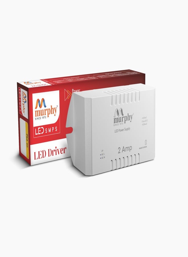 Murphy Led Strip Light Driver (25W, 12V, 2A, White), Pack Of 2 - Image 1
