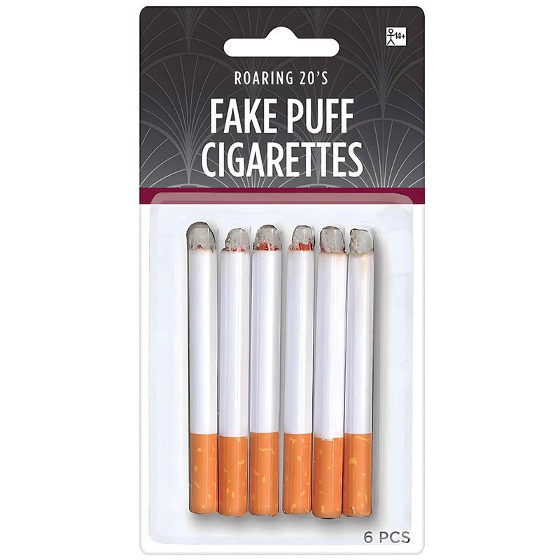 Amscan إكسسوار زي سجائر مزيفة - 3.25 بوصة، 6 قطع - متين وواقعي - مثالي للحفلات ذات الطابع والعروض المسرحية - Image 2