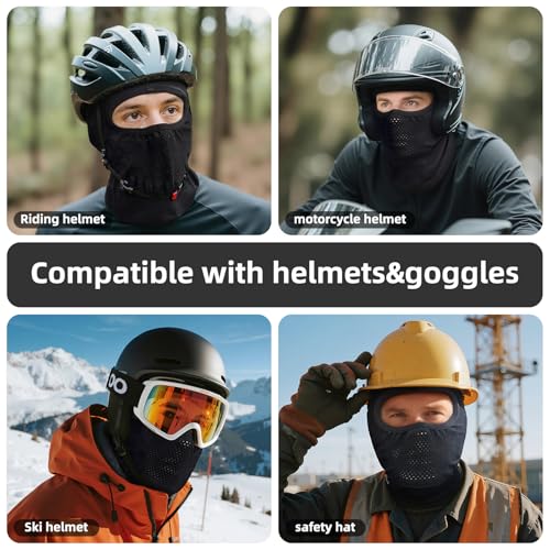 SPTSLFB Lightweight Motorcycle Balaclava for Men and Women - Ski Face Mask with Quick-Dry Lining for Skiing, Cycling, Hiking Desert Tan - Image 4