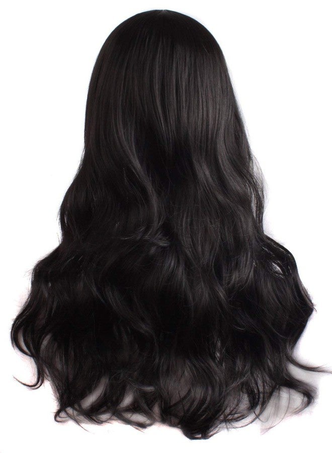 Honbon Full Head Long Wavy Hair Wig for Girls and Women (Black)… - Image 3