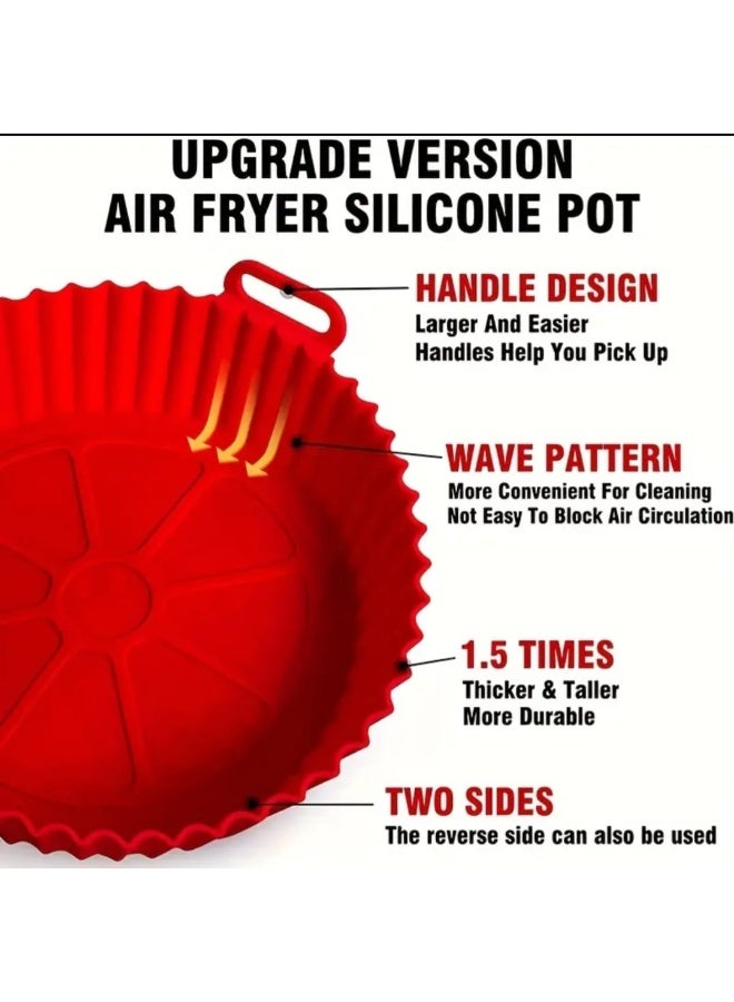 إل ديس مجموعة من 6 صواني خبز من السيليكون Flexi Bake Air Fryer - غير لاصقة، قابلة للطي ومتينة، أدوات خبز متعددة الاستخدامات للعطلات، آمنة غذائيًا، مناسبة للكعك والبسكويت، قابلة للغسل في غسالة الأطباق - Image 5