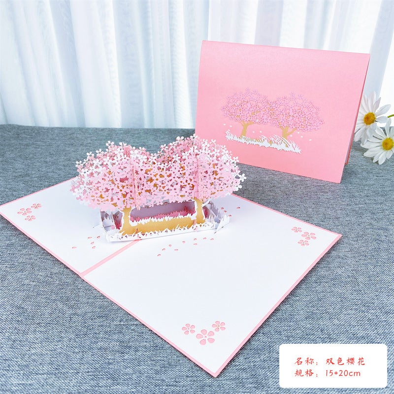 New Ins-Style Christmas Greeting Card Creative Gift Teacher'S Day 3D Pop-Up Greeting Card Diy Paper Sculpture Chinese Valentine'S Day Gift - Image 1