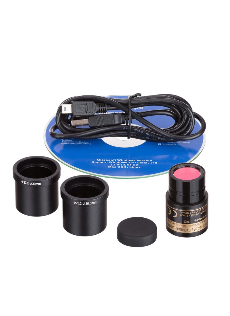 AmScope AmScope B120 Series Student  Professional LED Binocular Compound Microscope  40X2500X Magnification  Includes 03MP USB 20 Camera  Siedentopf Head  - Image 2