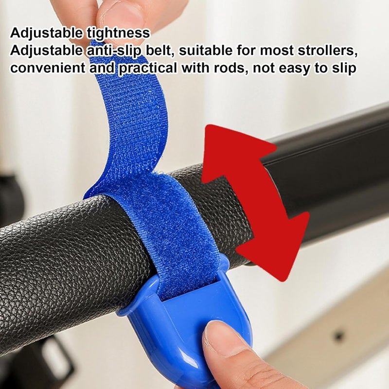 Stroller Hooks for Bags and Supplies, Strong Mummy Organization Clips, Multifunctional Hooks for Hanging Bags, Stylish and Ergonomic Design Fits Cars, Wheelchairs, Shopping Carts (Orange) - Image 2
