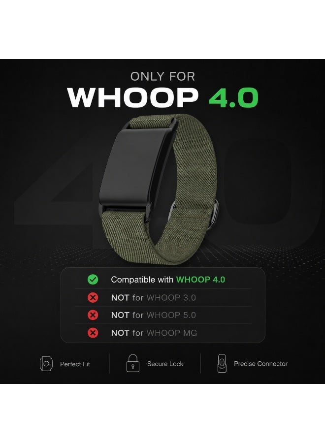 TraMx WHOOP 4.0 Replacement Band Adjustable Breathable Nylon Sport Strap with Secure Lock Connector for Fitness Tracker - Image 2