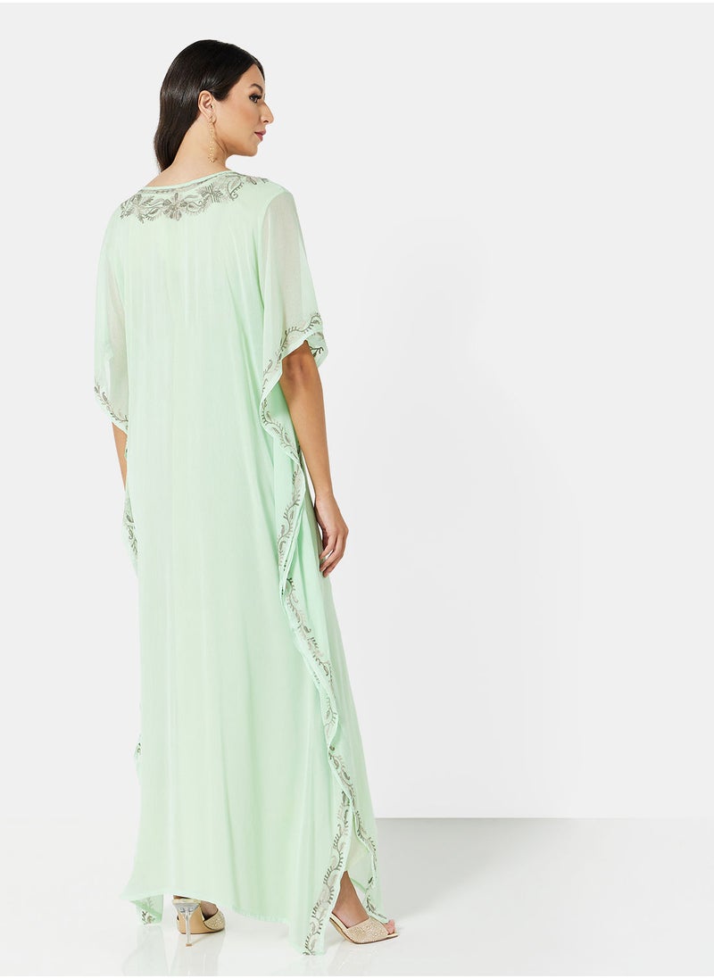 ARABIAN CLOSET EMBROIDERED KAFTAN  - Image 2