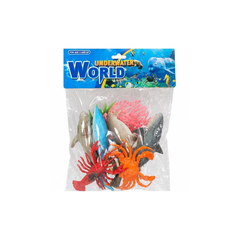 Underwater World Ocean Animal Toy Figures Set for Ages 3 and Up, Sea Creature Bath and Beach Playset | Active Play - Image 2