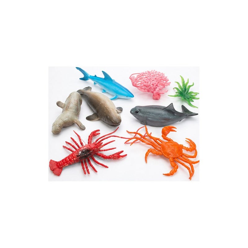 Underwater World Ocean Animal Toy Figures Set for Ages 3 and Up, Sea Creature Bath and Beach Playset | Active Play - Image 1