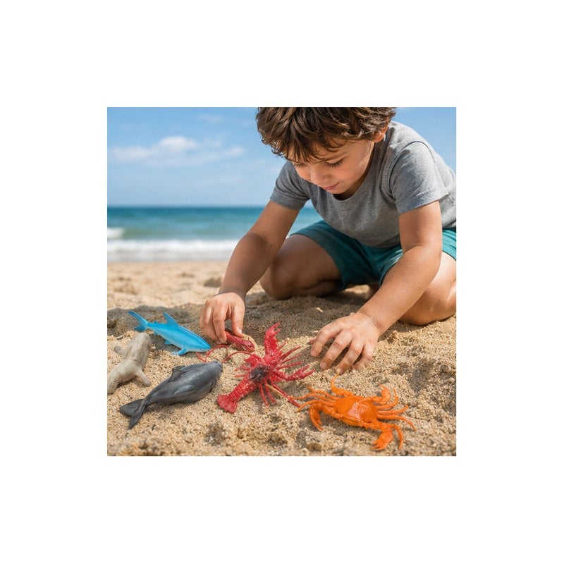 Underwater World Ocean Animal Toy Figures Set for Ages 3 and Up, Sea Creature Bath and Beach Playset | Active Play - Image 4