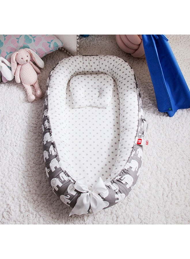 Baby Nest Bed - Portable and Washable Anti-Pressure Crib Mattress 
