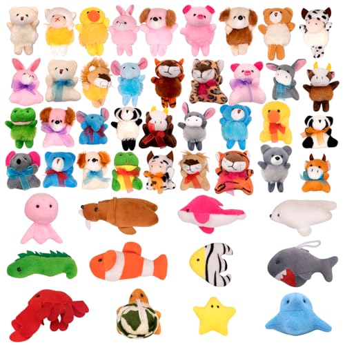 JoyRapt 48 Pack Small Sea Stuffed Animals Bulk Gifts for Kids 2322535 Each Birthday Party Favors Toys for Classroom Prizes Goodie Bag Pinata Fillers Carnival Treasure Box Toys 48PCS - Image 1