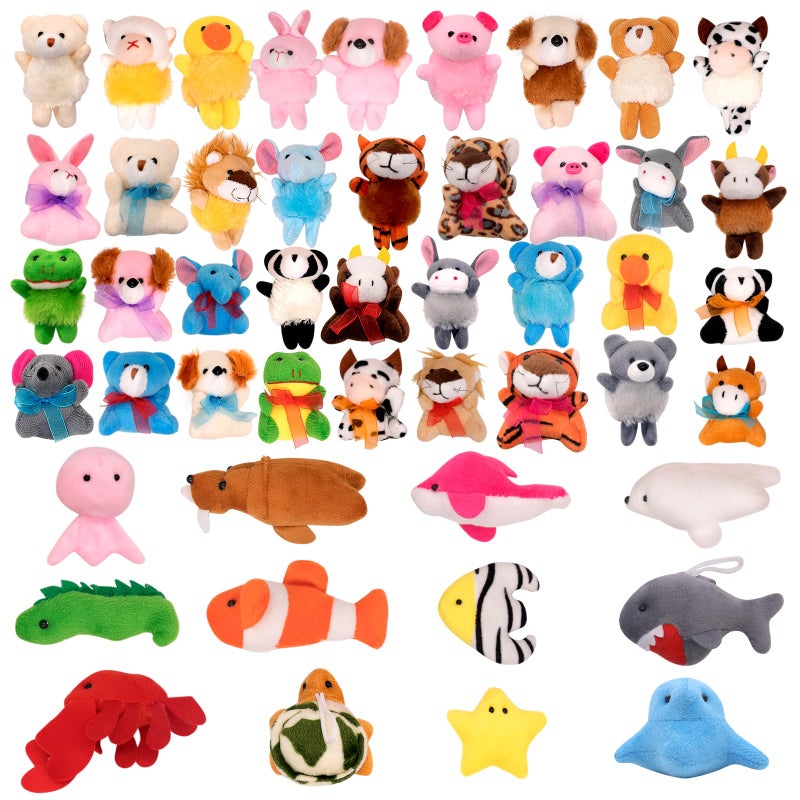 JoyRapt 48 Pack Small Sea Stuffed Animals Bulk Gifts for Kids 2322535 Each Birthday Party Favors Toys for Classroom Prizes Goodie Bag Pinata Fillers Carnival Treasure Box Toys 48PCS - Image 2