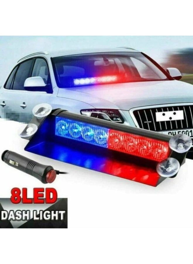 Generic 8W 800LM 8 LED car lights, police flashing light, LED emergency light, car emergency signal lamp, 8 LED strobe warning lights,Emergency Light Warning Lamp,With Suckers  - Image 1