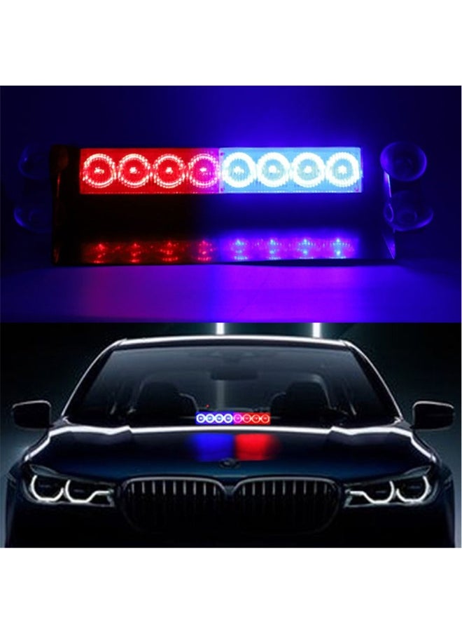 Generic 8W 800LM 8 LED car lights, police flashing light, LED emergency light, car emergency signal lamp, 8 LED strobe warning lights,Emergency Light Warning Lamp,With Suckers  - Image 2