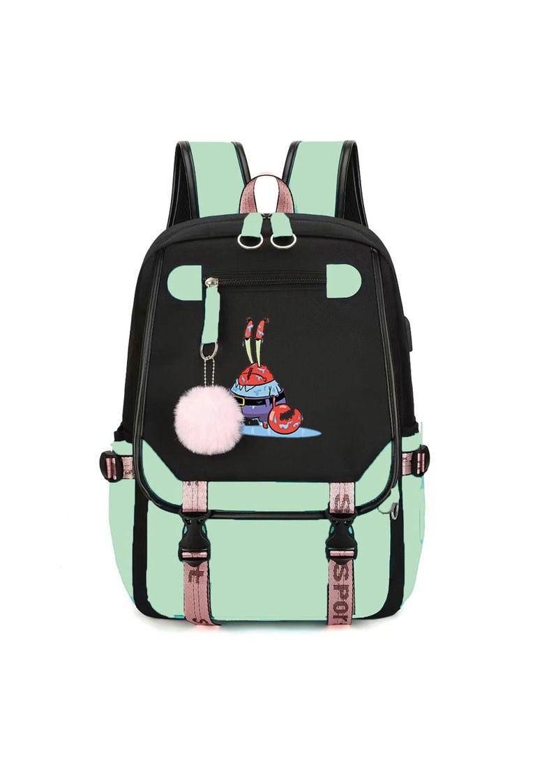 Generic - Student creative pattern backpack three-piece set 3D butterfly series men's and women's large-capacity computer backpack combination,21- Three-piece set - 4 - 87 - Image 1