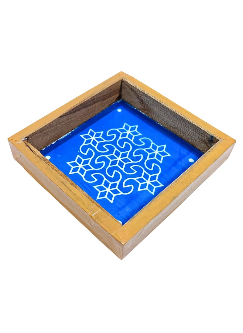 anciently Anciently Star Pulli Kolam Rangoli Stencil Wooden, Rangoli Sacha Wooden, 1 Piece (5x5 Inches)  - Image 5