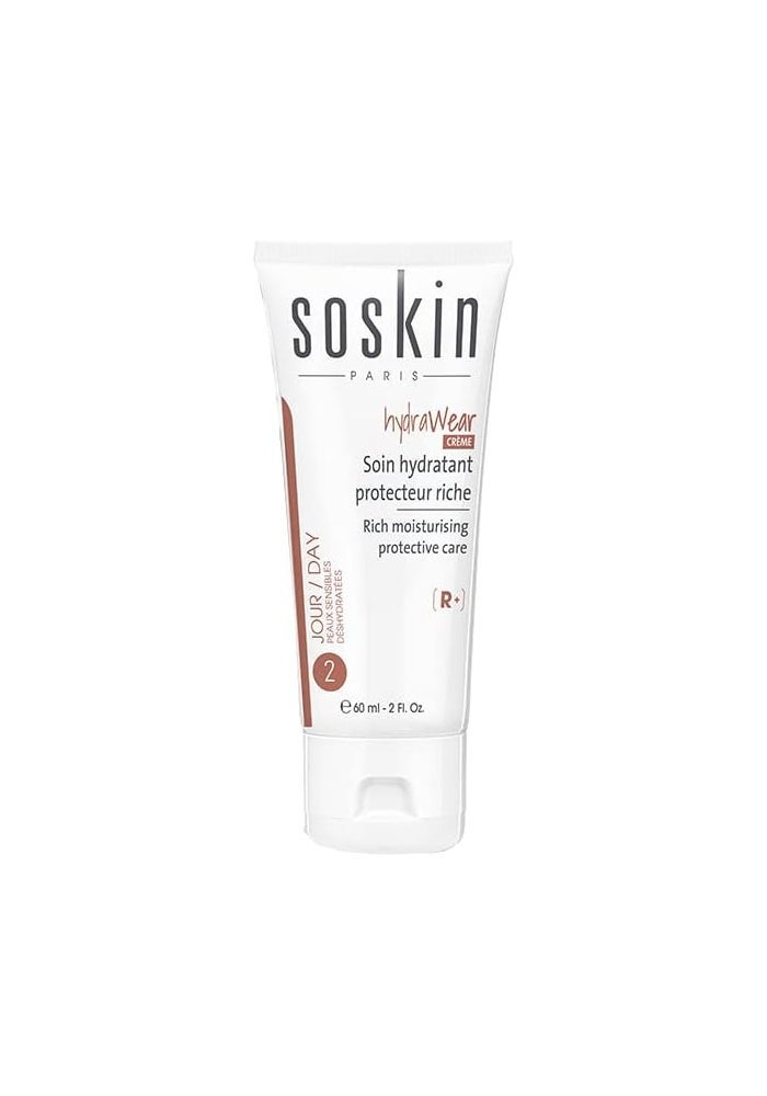 Soskin Hydrawear Rich Moisturising Creme - 60ml, Deep Hydration & Nourishment, Anti-Aging Face Cream for Dry & Sensitive Skin - Image 1