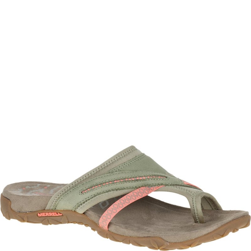 Merrell Women's Terran Post II Sandal, Putty, 9 M US