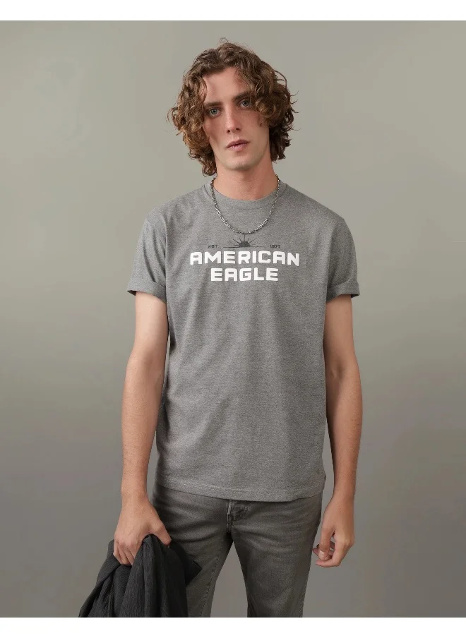 American Eagle Logo Detail Crew Neck T-Shirt