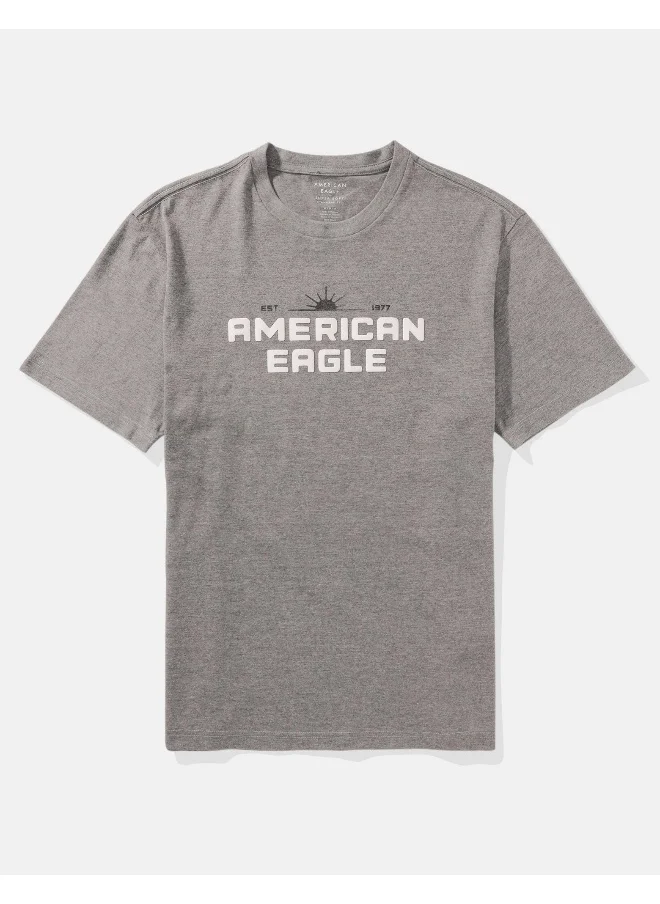 American Eagle Logo Detail Crew Neck T-Shirt